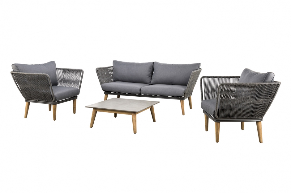 Sofa Set – Corfu – Grey kollektion – 4 teilig